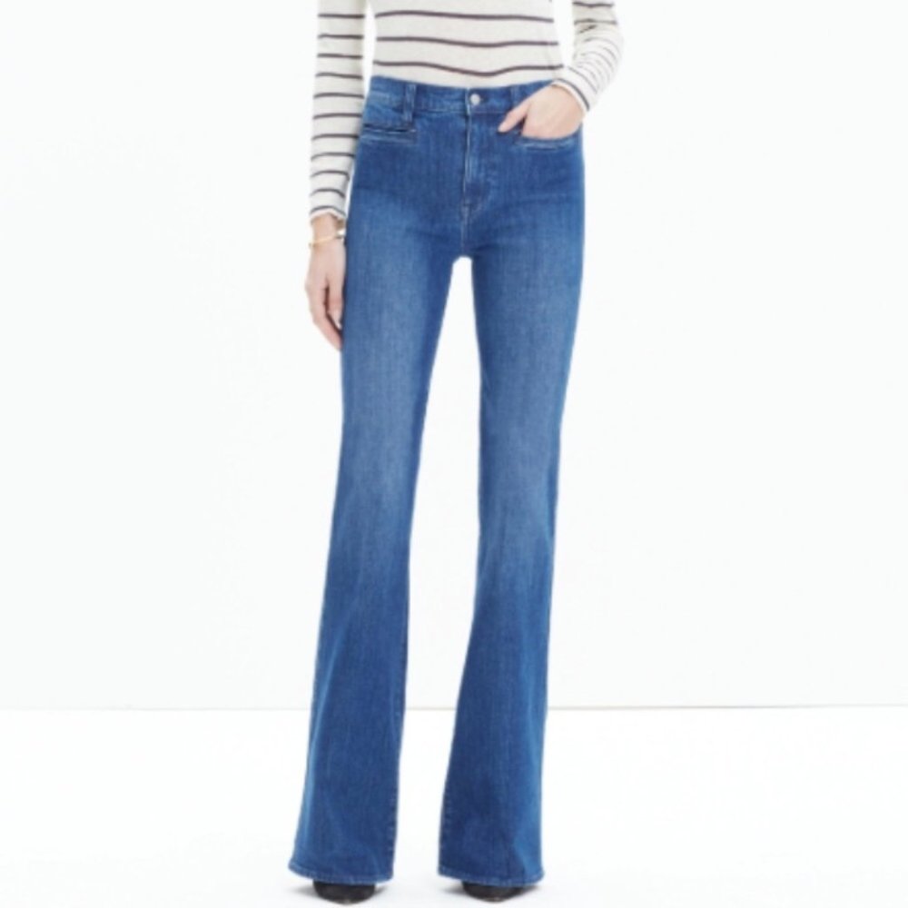 Madewell Womens 27 Flea Market Flare High Rise